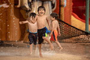 Photo of kids having fun in a pool