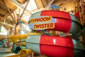 The Typhoon Twister water slide