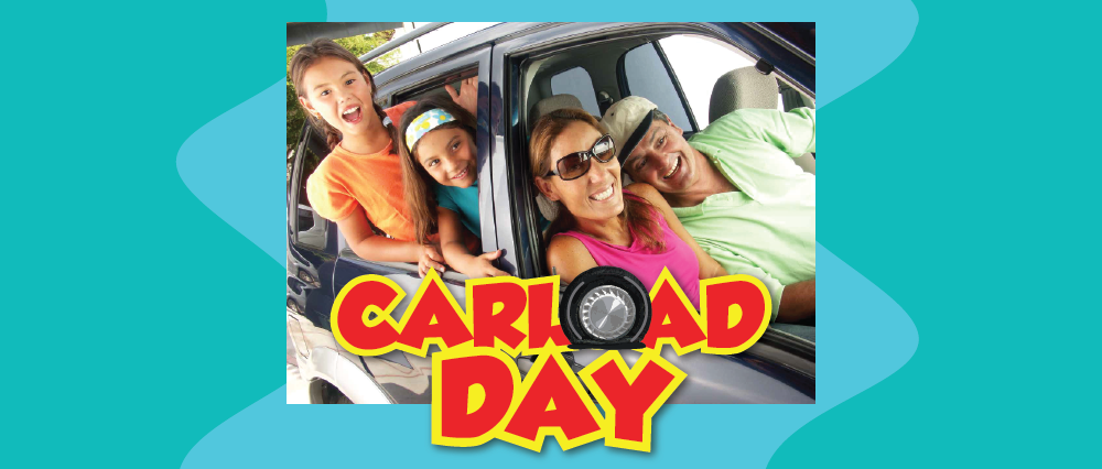 family in their car: Carload Day